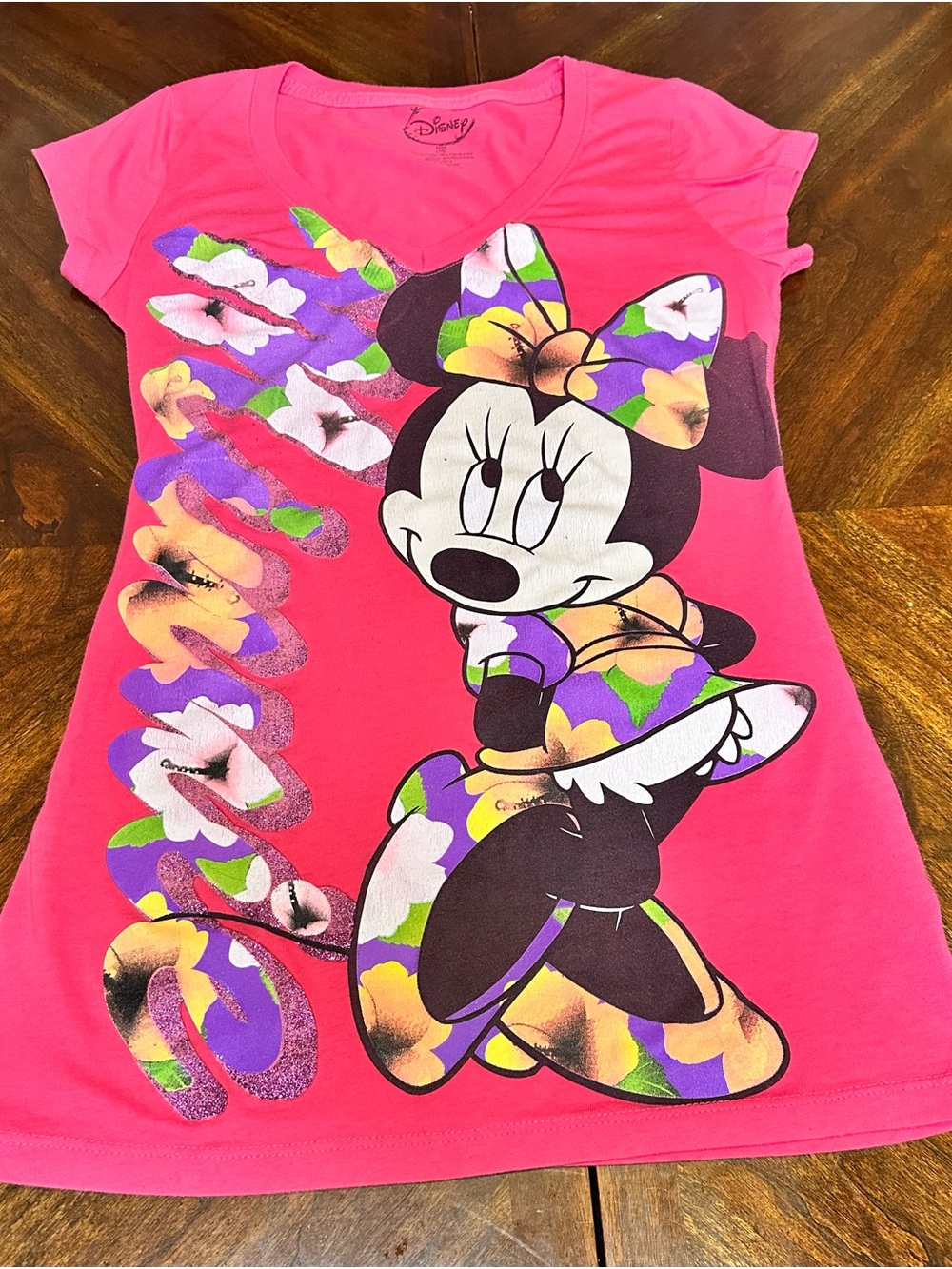 Disney Girls' Minnie Mouse Pink Graphic Tee